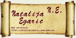Natalija Egarić vizit kartica